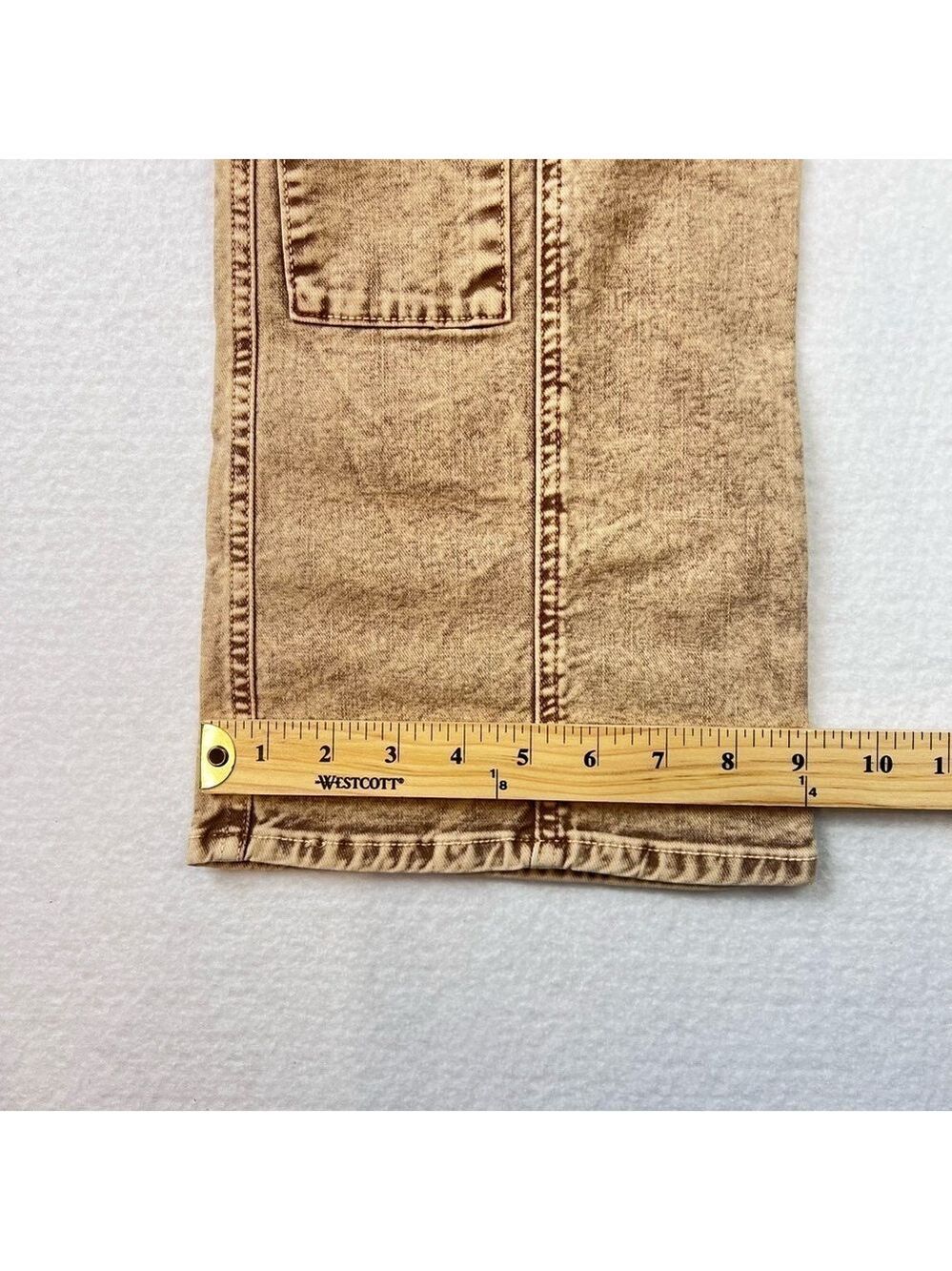 MOTHER Wide Leg Jeans The Swiss Army Desperado Heel Jeans in Tan Sz 28 NWT - Picture 13 of 16
